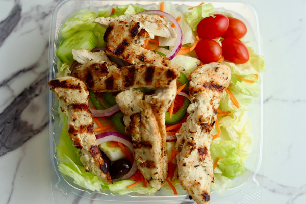 Greek salad and fresh salads near Lexington MA pizza shop